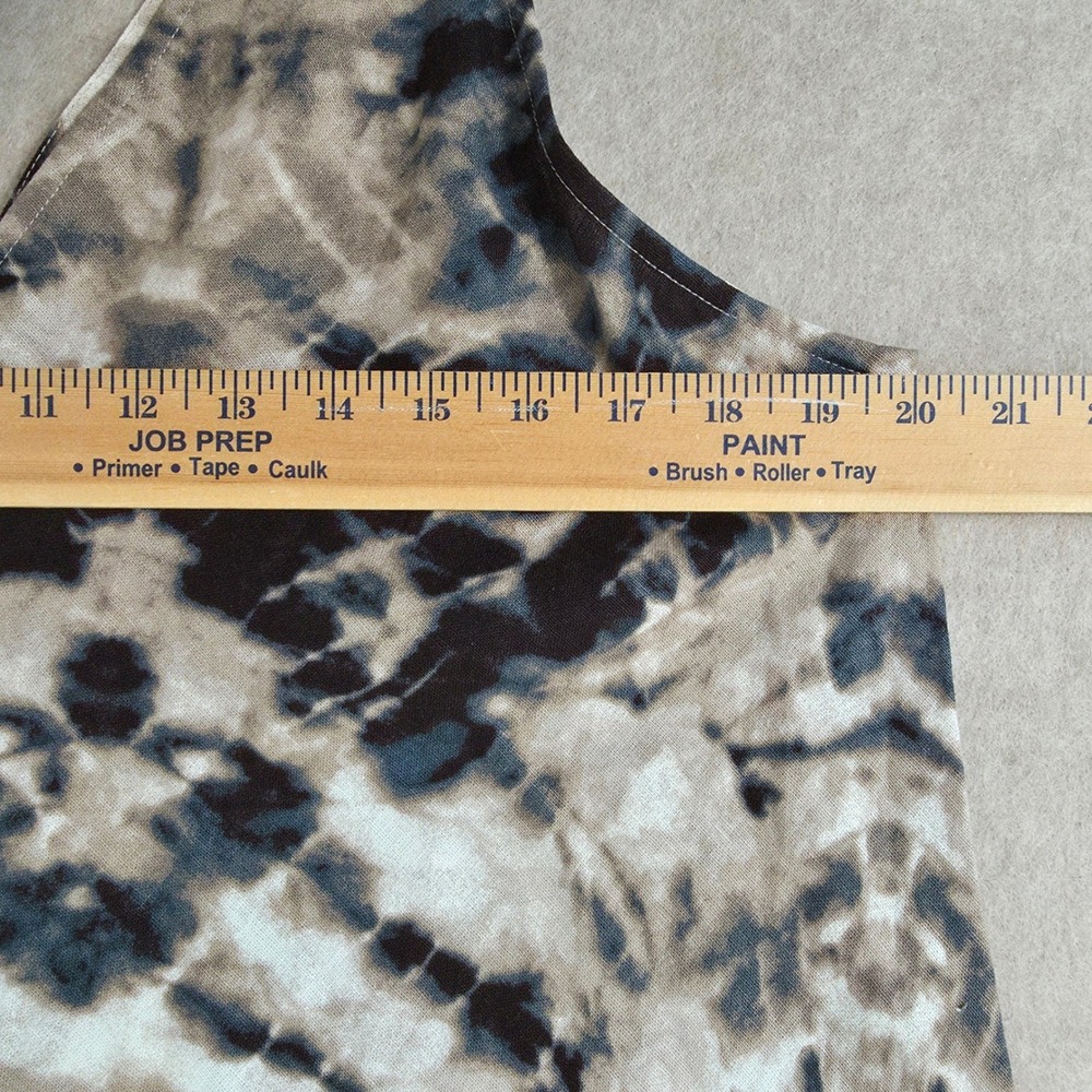 Simply Vera Wang Linen Blend‎ Tie Dye Maxi Dress Sz XL Boho Coastal Resortwear - Picture 10 of 13
